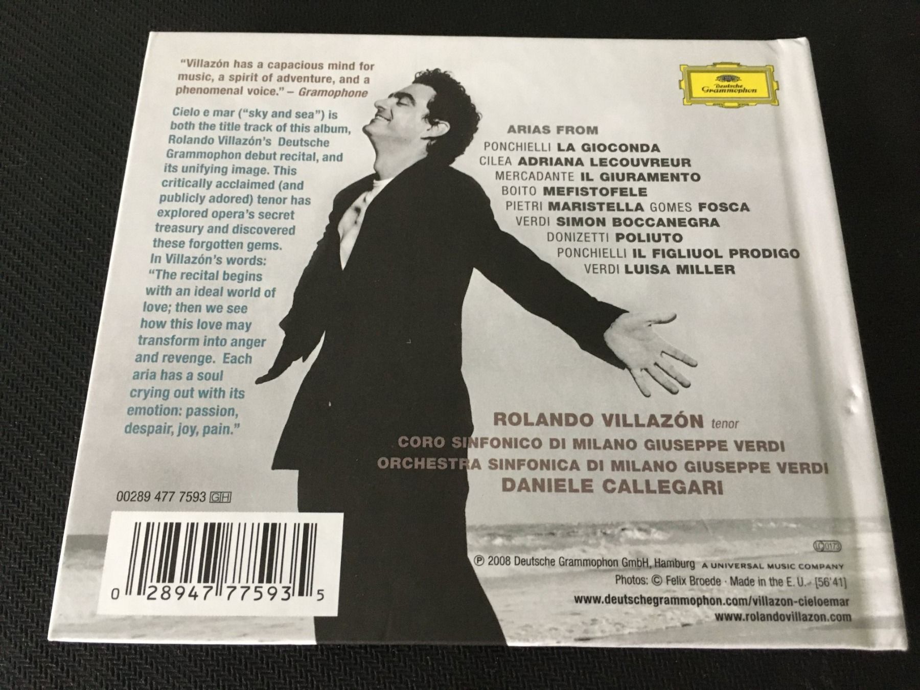 CDs: Rolando Villazon - Cielo e mar -CD- Digipak – D'occasion à St.Gallen par MedienJoe 2
