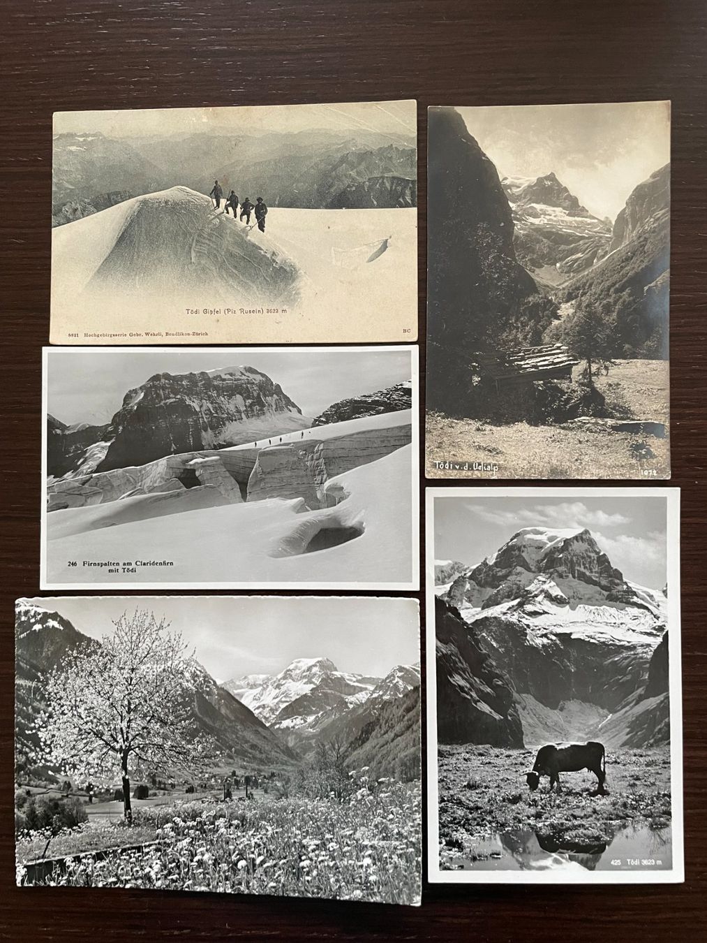 Cartoline postali: ALPINISMUS GLARNERLAND Tödi, Bergsteiger, 5 Ansichtskarten – Usato da Wald ZH venduto da TLILEF