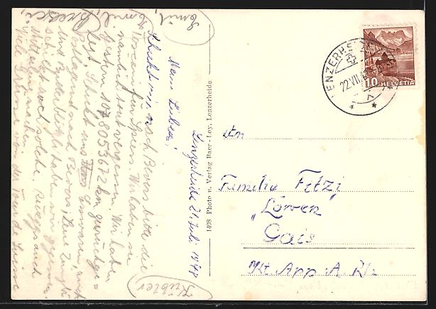 Cartoline postali: AK Valbella, Blick zur Jugendherberge – Usato da Berlin venduto da bartko-reher 1
