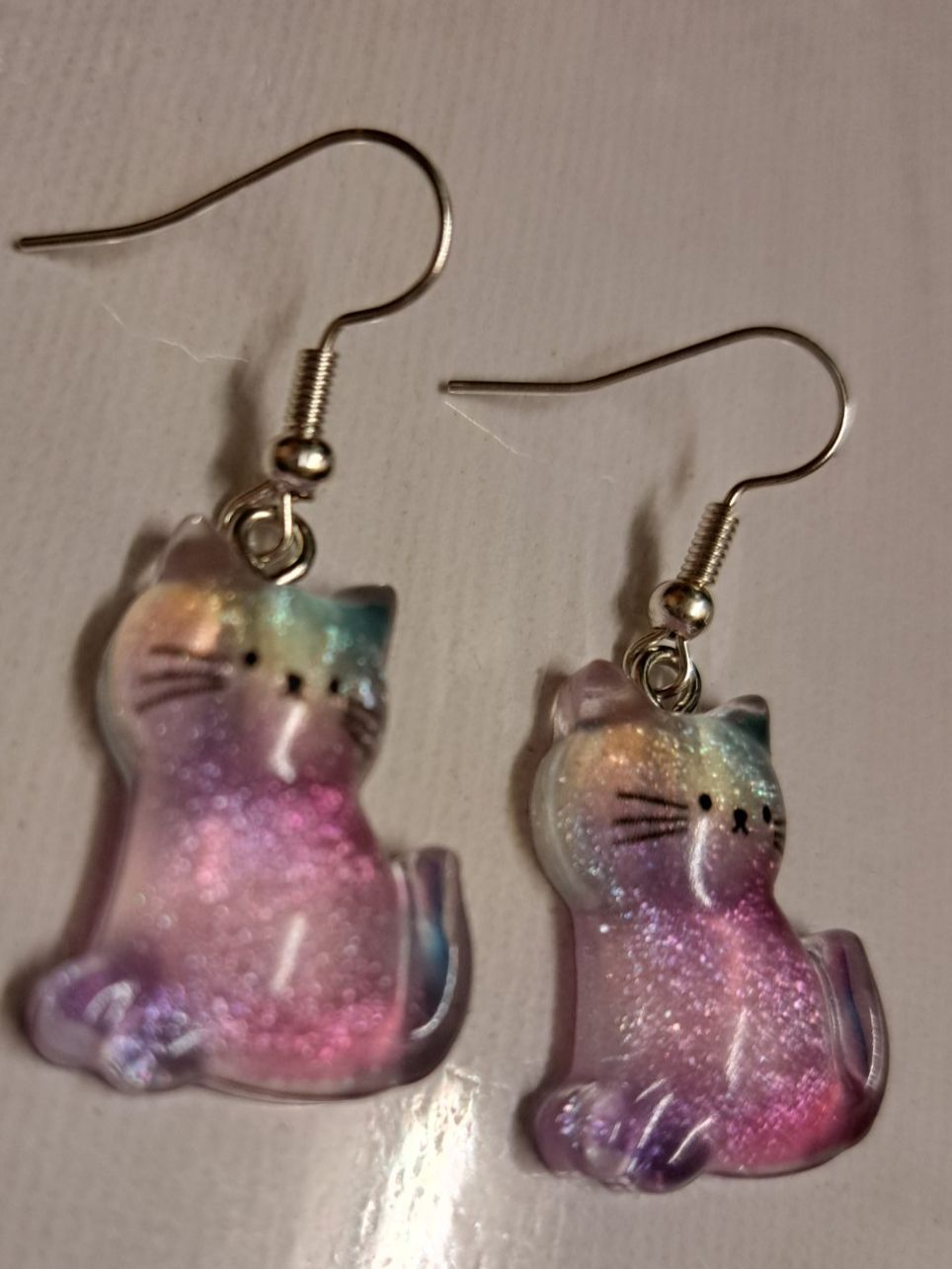 Orecchini pendenti & Orecchini a lobo: Glitzernde Bunter Katzen Ohrhänger, Ohrringe Modeschmuck – Nuovo (secondo la descrizione) da Weggis venduto da Leeclipse 2