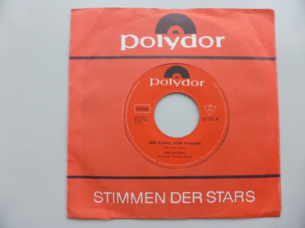 VINYL SINGLE GUS BACKUS Kaufen auf Ricardo