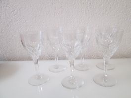 6 Kristallgläser für Rotwein, ANTIKE WEINGLÄSER