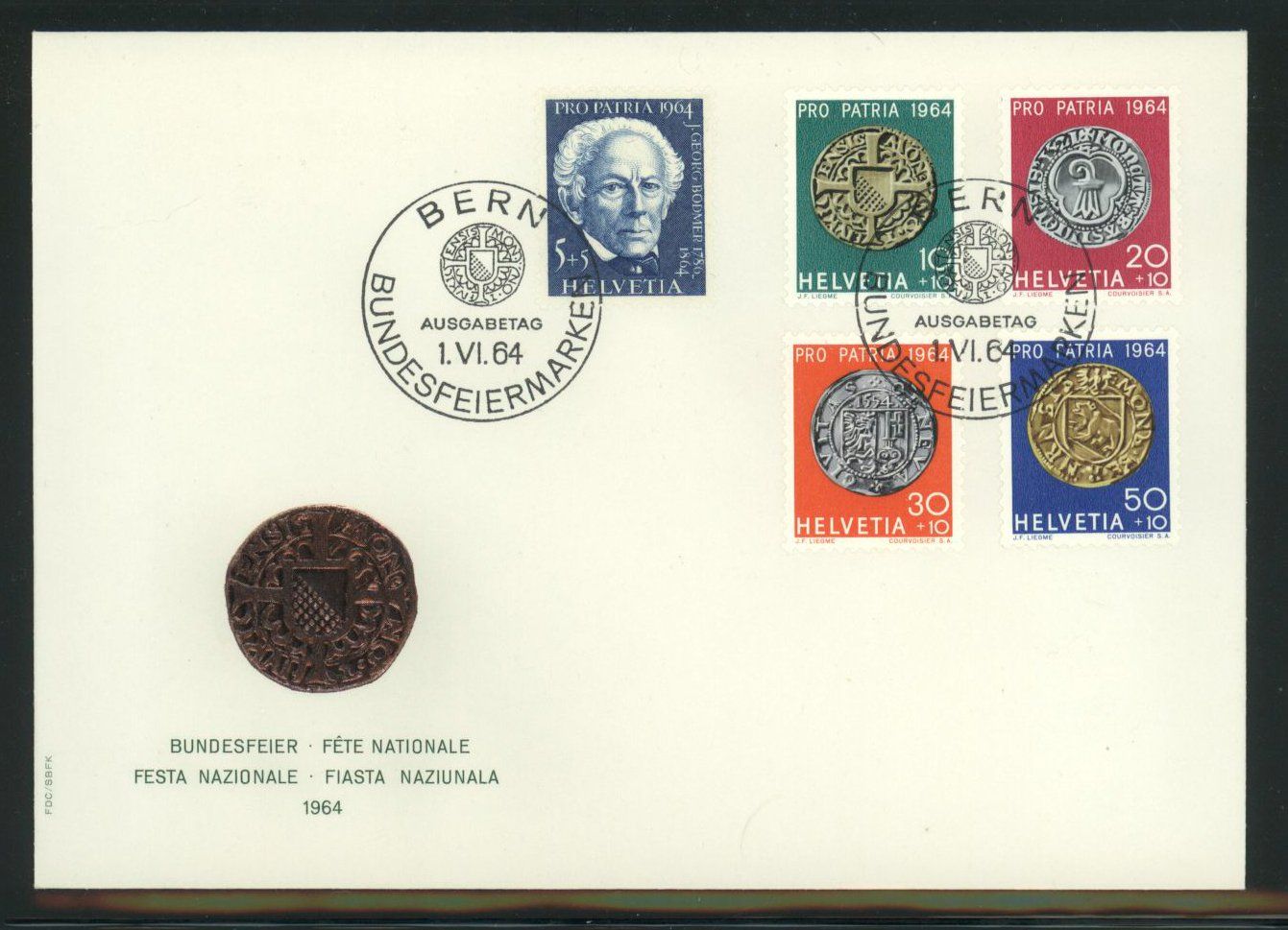 Tutti i francobolli: 1964, FDC, Pro Patria (1) – Usato da Willisau venduto da Vollstempel