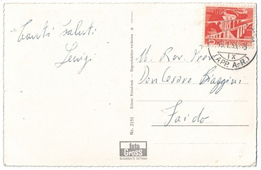 Cartoline postali: Urnäsch, gelaufen 1955 – Usato da Frauenfeld venduto da POML 1