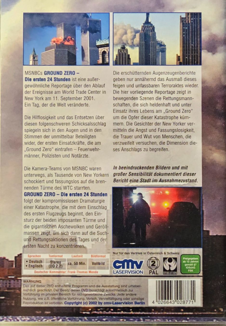 Tutti i DVDs: Ground Zero - Die ersten 24 Stunden – Usato da Wahlen b. Laufen venduto da Cg10 1