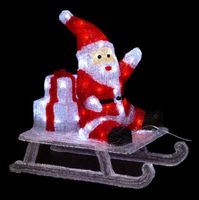 AKTION LETZTER Weihnachtsmann auf Schlitten mit 60Led