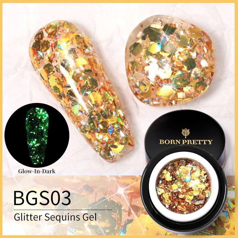 Unghie finte: Glitter Sequins UV Gel - 8 Farben-Set Nail Art – Nuovo e nell'imballaggio originale da Riffenmatt venduto da Nail_Art_Outlet 4