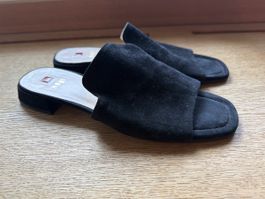 Slipper Ballerina Högl neu Leder Schwarz 41 7,5 Sandale