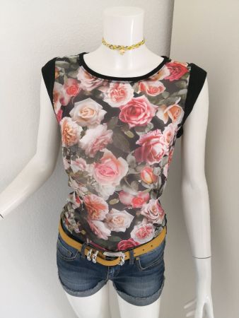 🤩MANGO TOP SCHWARZ & ROSEN-DRUCK ROSA NEU & CHANEL P