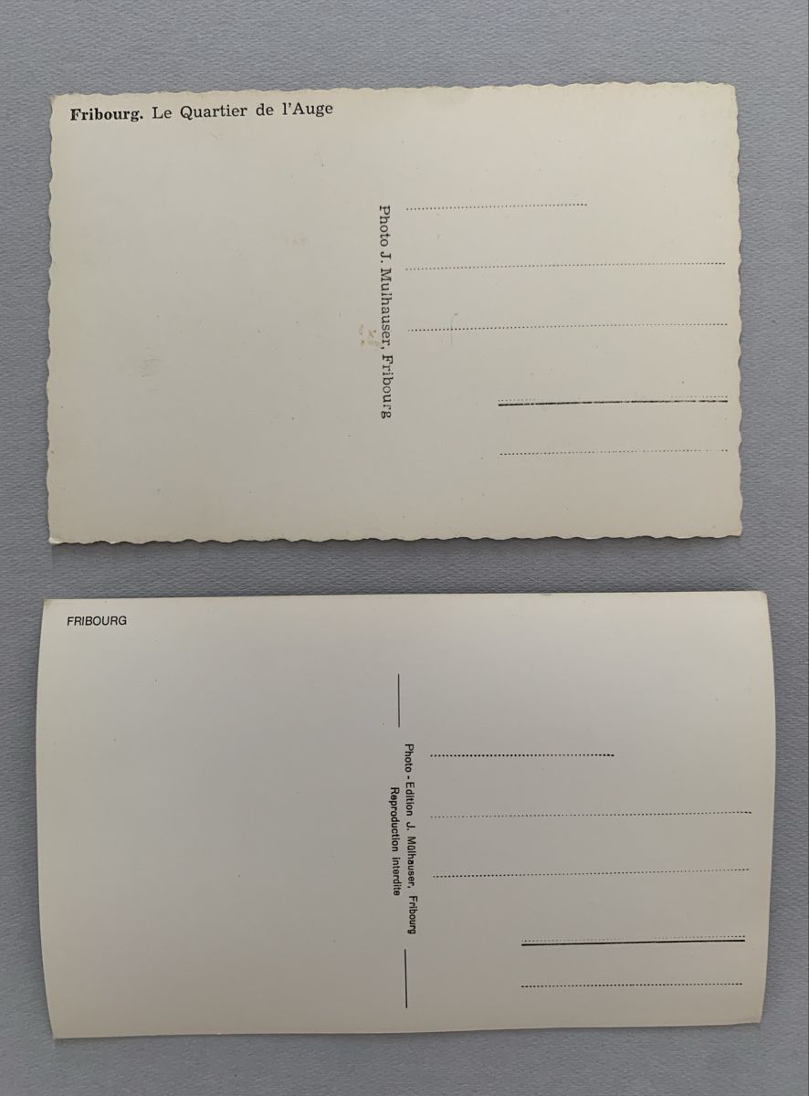 Cartoline postali:   Ansichtskarten Schweiz - Auquartier & Galterntal Freiburg – Usato da Düdingen venduto da polytropon_5 3