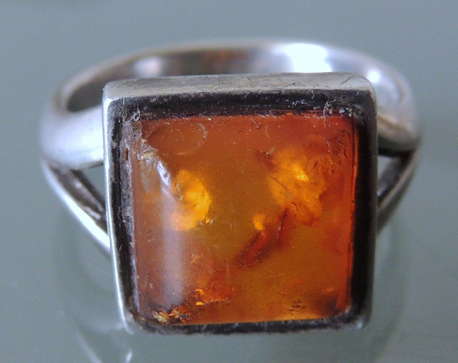 Anelli: Bernstein Silber 925 Fingerring Gr. 56 – Usato da Waldenburg venduto da schaller707 5