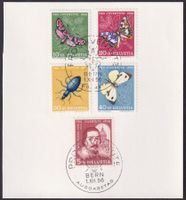 1956, Pro Juventute FDC: J163-J167, Ersttags-Blatt, günstig!