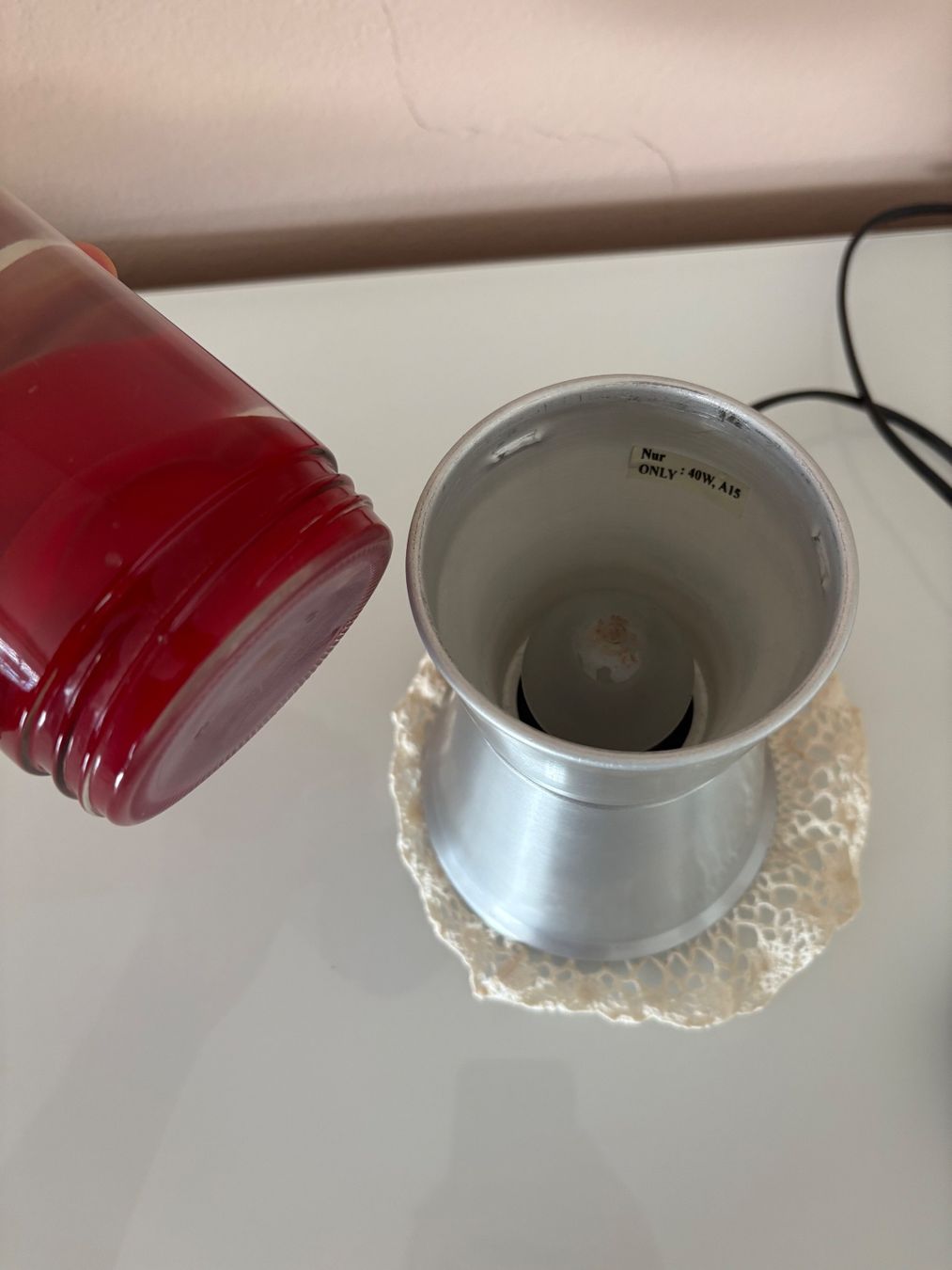 Lampen: Vintage Lavalampe rot – Gebraucht aus Sutz von adrian.kaeser 6