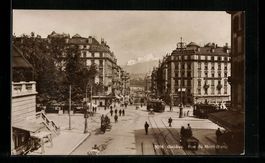 Genève, Rue de Mont-Blanc, Strassenbahn