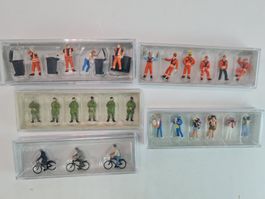 Preiser Figuren Set Bauarbeiter Armee Touristen H0 1:87