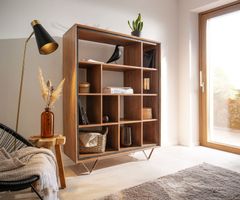 Highboard STONEGLOW 115x150 Akazie Natur 12 Steinfurnier V-F