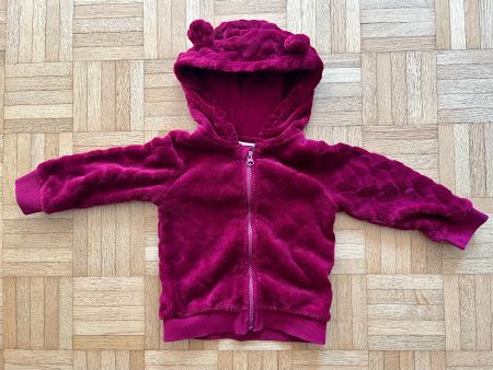 Süsse Plüsch-Jacke für Mädchen Grösse 80/86 | Übergangsjacke