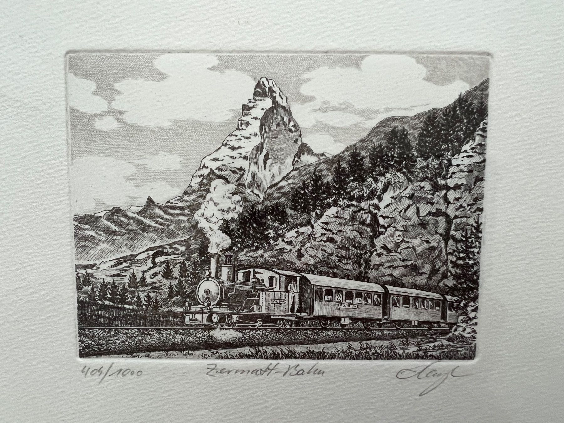 Incisioni: Stich Zermatt-Bahn Exemplar 405/1000 – Nuovo (secondo la descrizione) da Embrach venduto da selviv 2