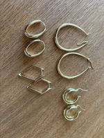 Goldene Ohrringe Set, verschiedene Formen, neuwertig!