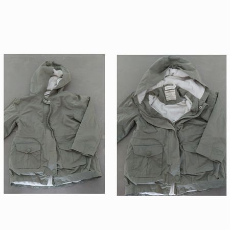Kinderparka khaki mit Kapuze,gefüttert Grösse 104 