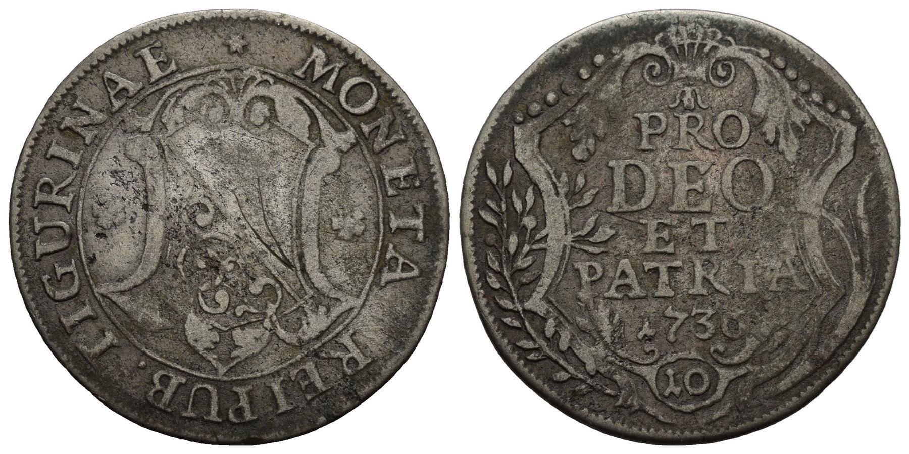 Tutti le monete: Zürich 10 Schilling 1736 /952 – Usato da Trimbach venduto da Solothurn1