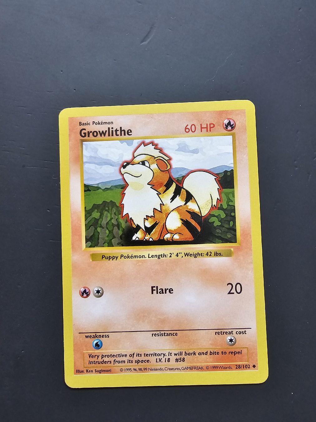 Pokémon Carte collezionabili: Pokemon Growlithe Shadowless Base Set – Usato da oberbuchsiten venduto da thug4