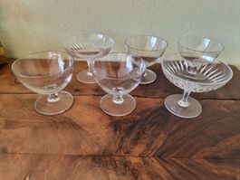 6 Vintage Champagner Gläser Dessertgläser