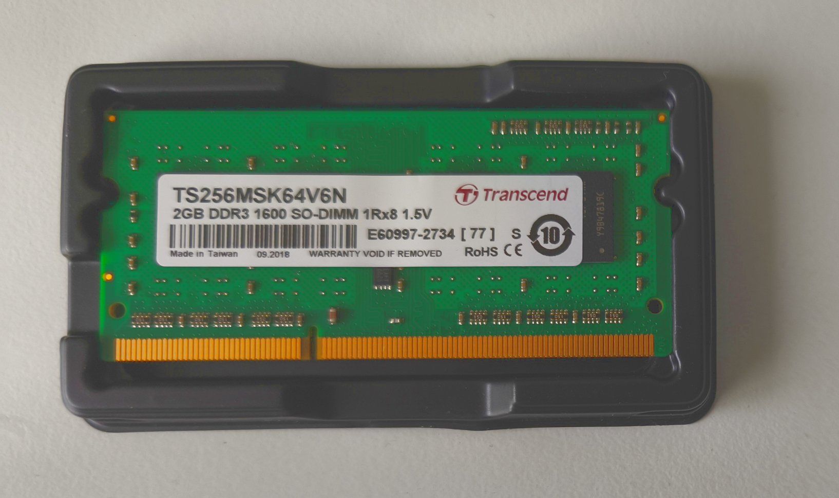 Schede di memoria: 2GB Transcend DDR3 1600 SO-DIMM Modul (RAM) – Usato da Hagendorn venduto da Thom.74