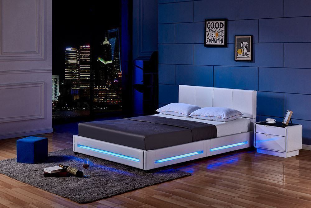 Letti: 16094 - LED Bett 180x200 ASTEROID - WEISS – Nuovo e nell'imballaggio originale da Wallenwil venduto da toesstal-vertrieb