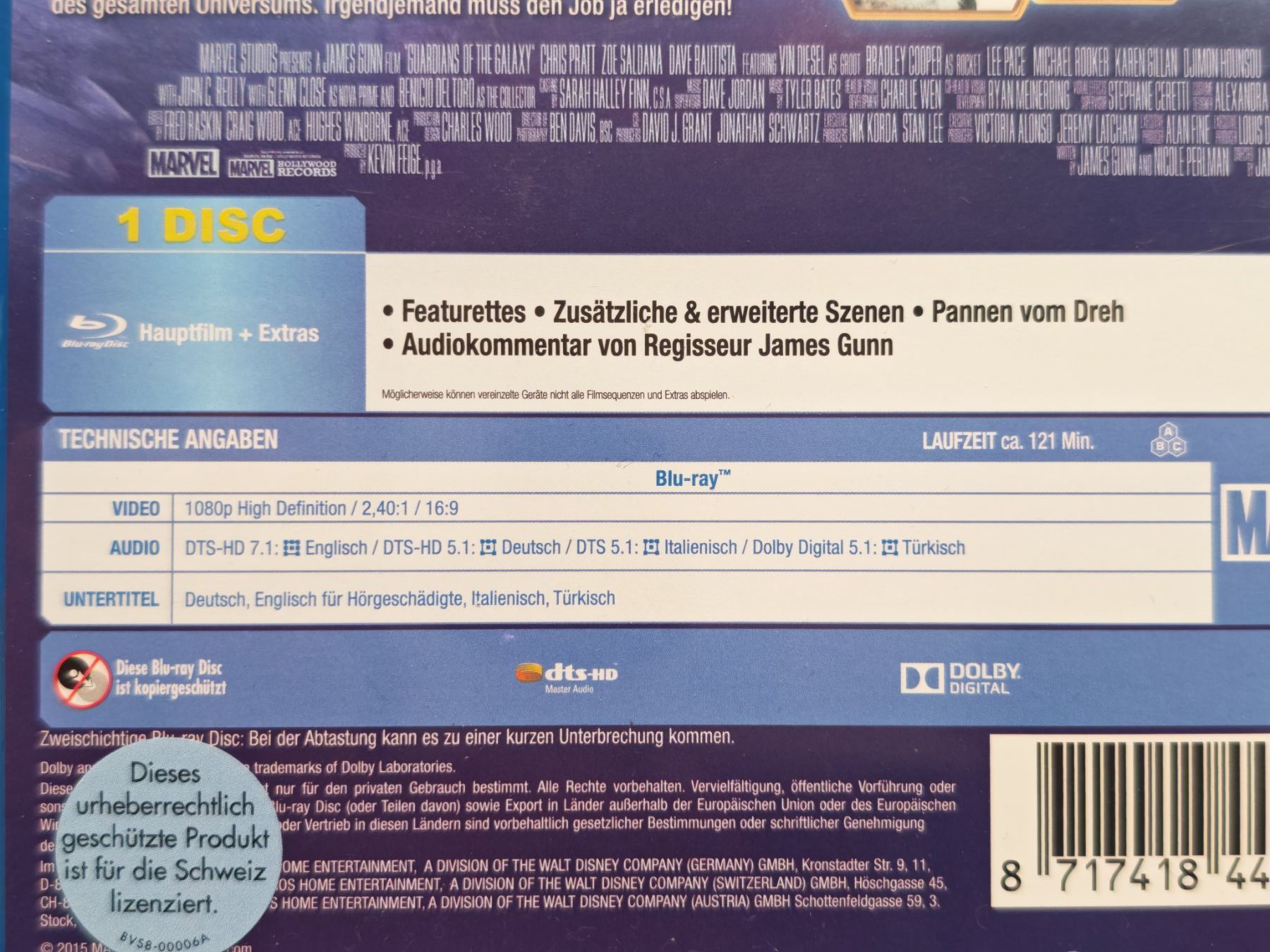 Tutti i DVDs: Guardians of the Galaxy – Usato da Liestal venduto da Kratzilla 3