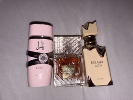 Parfums arabes Lattafa: Yara, Khamrah & Éclaire