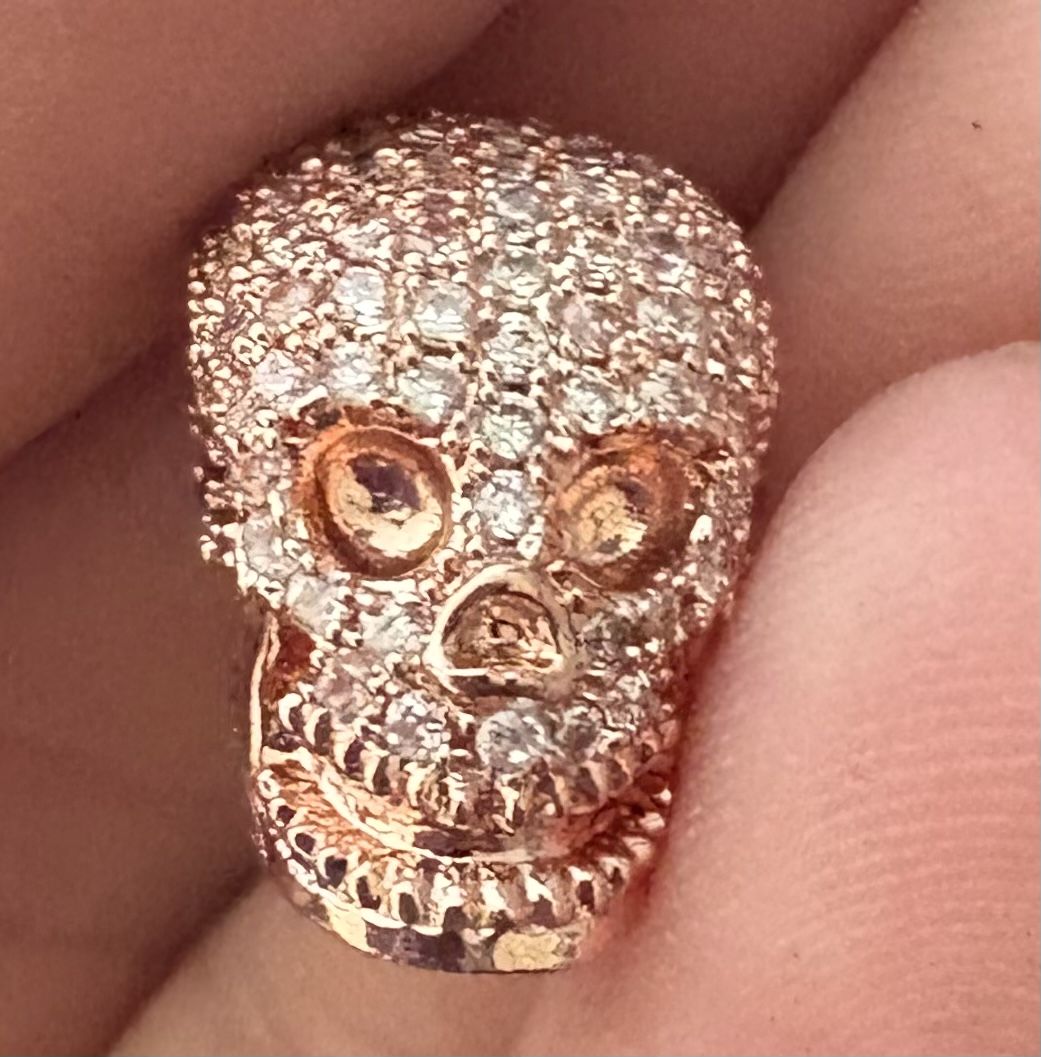 Anhänger: Rose Totenkopf Charme Perle Basteln – Neu (gemäss Beschreibung) aus Steg im Tösstal von Beckerbande