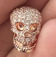 Rose Totenkopf Charme Perle Basteln