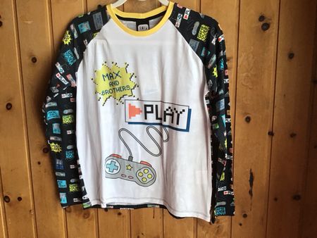 MAX AND BROTHERS Langes Shirt mit Controller Print  NEU