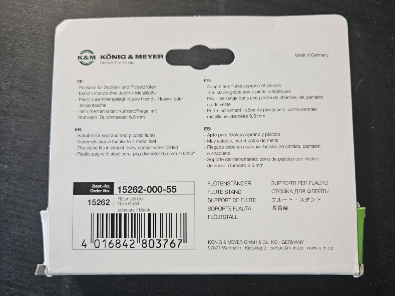 König & Meyer Altro in Decorazioni & Accessori: König & Meyer Floetenstaender 15262, neuwertig, schwarz – Usato da Wikon venduto da Mr.Saxer 1