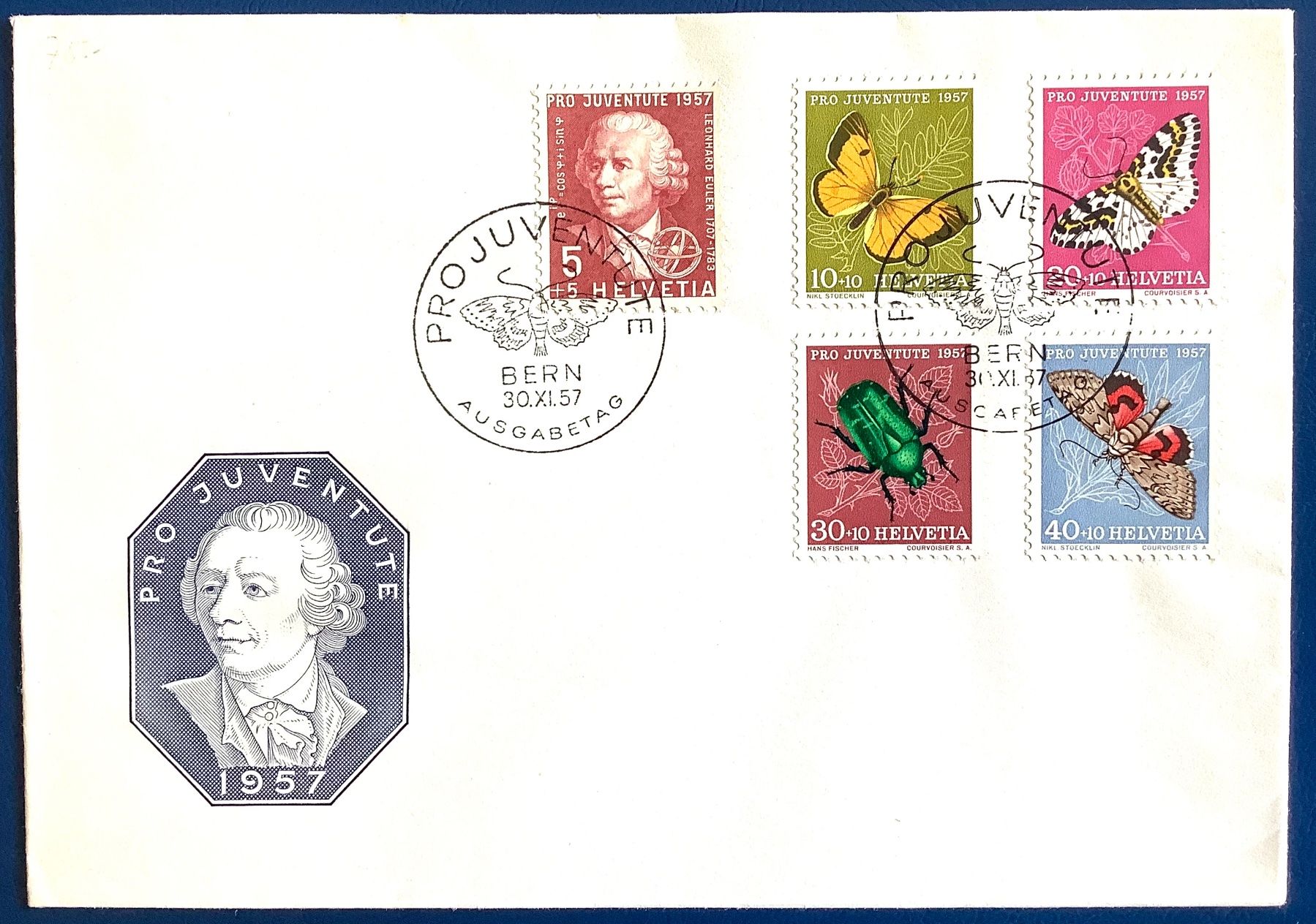 Tutti i francobolli: 1957 - FDC Pro Juventute ohne Adresse – Nuovo (secondo la descrizione) da Liestal venduto da Skunk02
