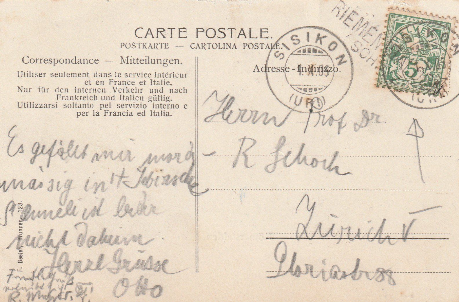 Cartes postales: Riemenstalden – D'occasion à Rorschacherberg par fratovi2 1