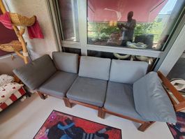 Balkonsofa aus Akazienholz