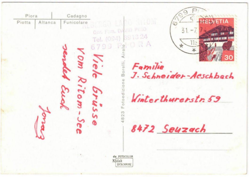 Cartoline postali: Piotta - 5 Bild AK – Usato da Binningen venduto da Mountainrider 1