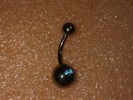 BAUCHNABEL PIERCING,,EDELSTHAL,,SILBER FARBE