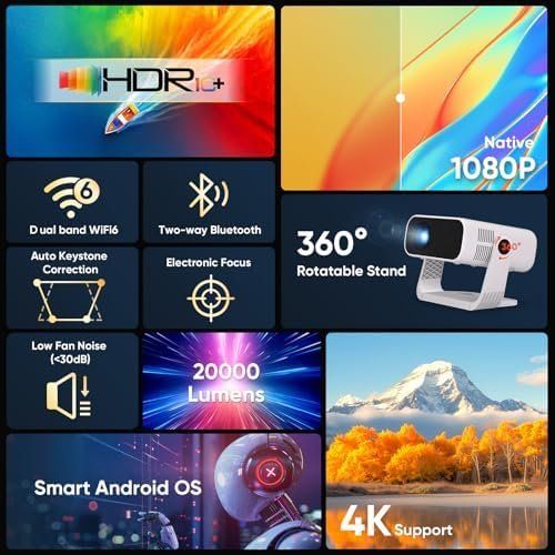 Videoprojektoren: 2026 Neuer Smart Mini Beamer Integrierte APP Android 14 – Neu und originalverpackt aus Hundwil von Stallone5 2
