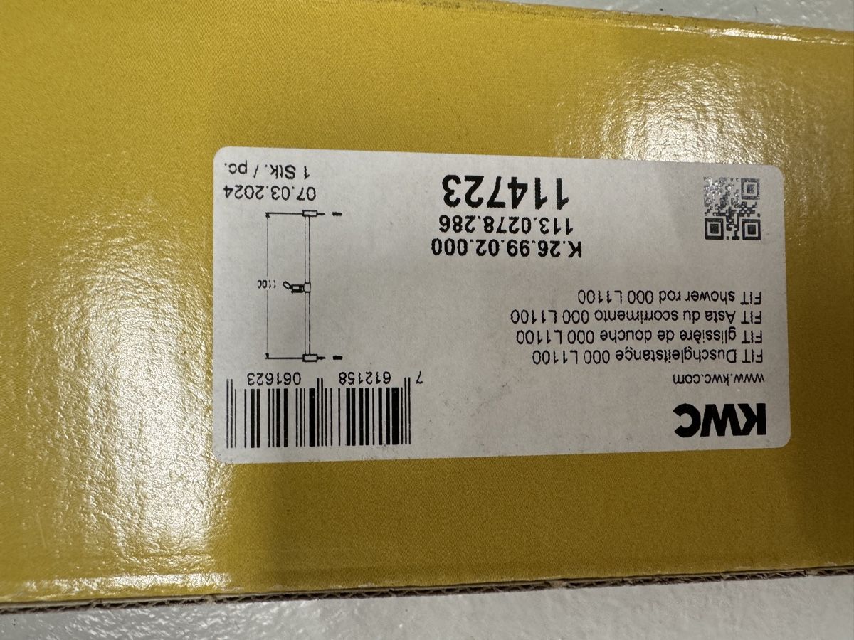 Kwc Docce: Duschstange KWC 110cm – Nuovo e nell'imballaggio originale da Staufen venduto da Feederboy 1