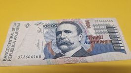 Argentinien 10000 Australes Banknote, Selten, Top Zustand