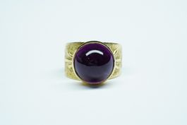 Fingerring 18k Gelbgold mit Amethyst
