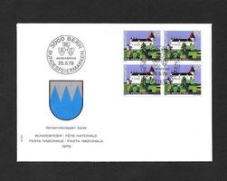 FDC Pro Patria 1979 Viererblock B182 Oron ET 25.5.1979