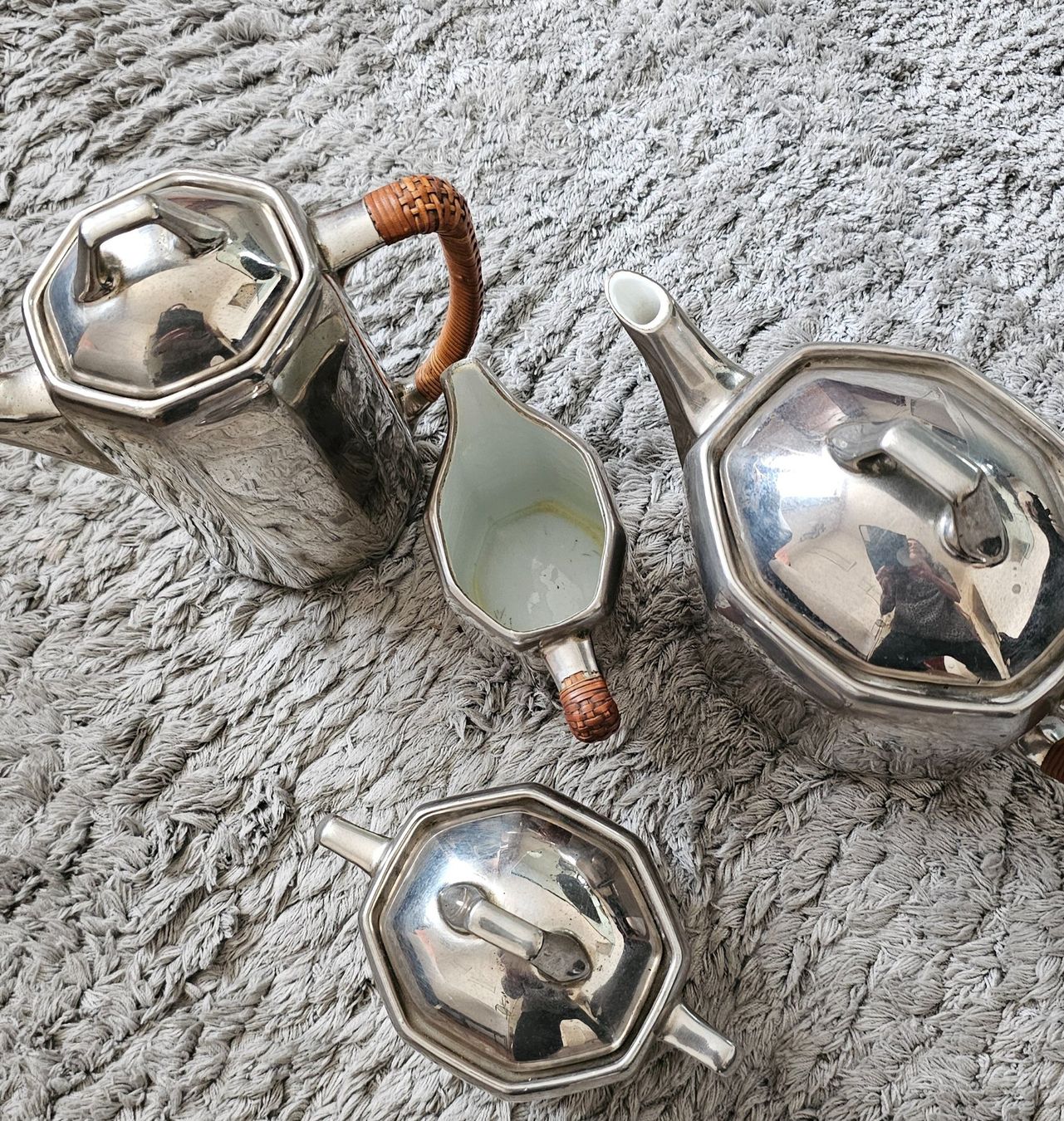 Set di piatti: Antikes Tee-/Kaffee Service um 1930 Silberüberzug – Usato da Olten venduto da Magnum2001 1