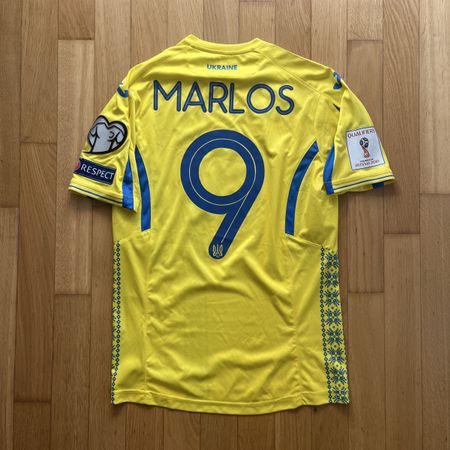 Match Worn, Ukraine Football Shirt, Marlos #9