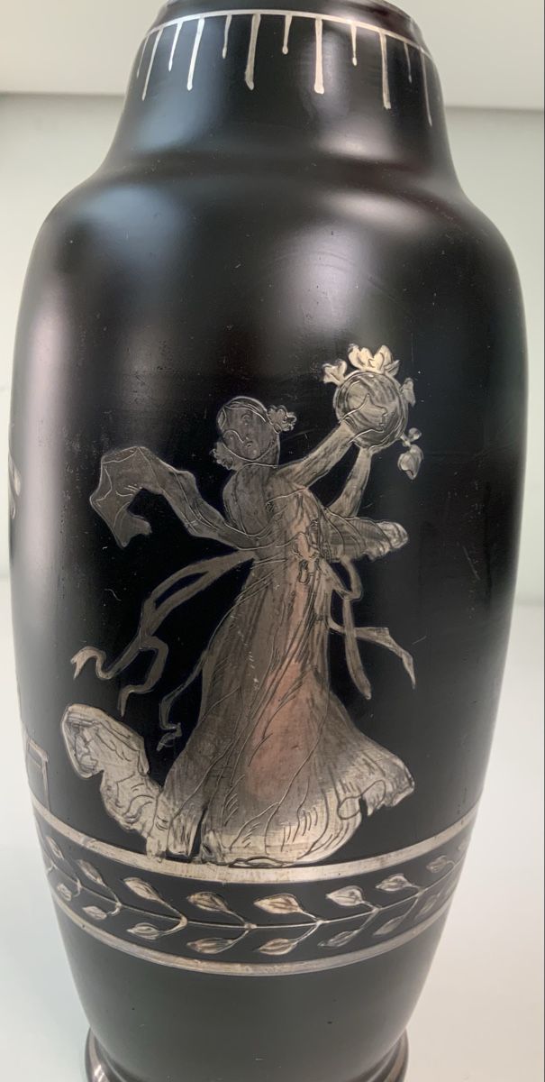 Vasi & Recipienti: Vase en verre noir et argent – Usato da rolle venduto da Tontonjulot 1