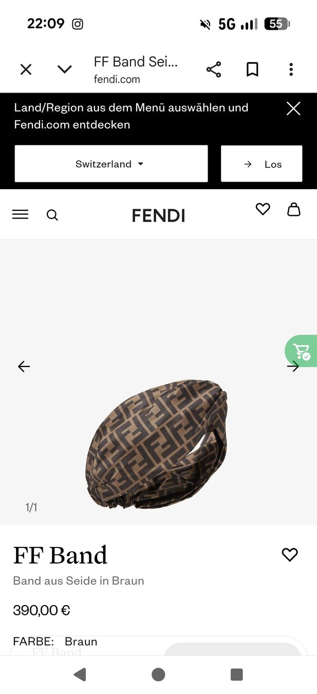 Fendi Accessori per capelli: Fendi FF Haarband, Seide, Braun – Nuovo (secondo la descrizione) da Solothurn venduto da Fleur73