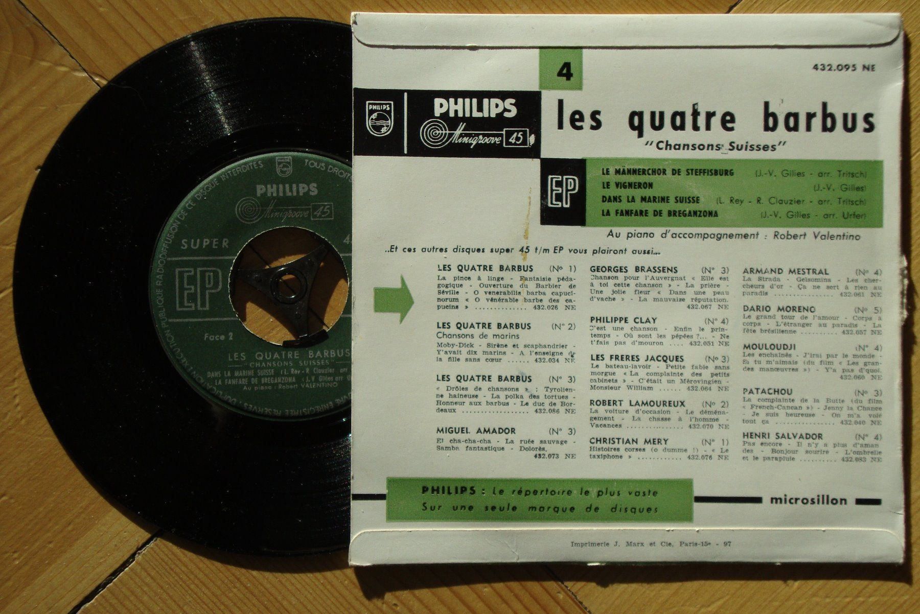 Dischi in vinile: LES QUATRE BARBUS - CHANSONS SUISSES – Usato da Bern venduto da Uli_10_11 1